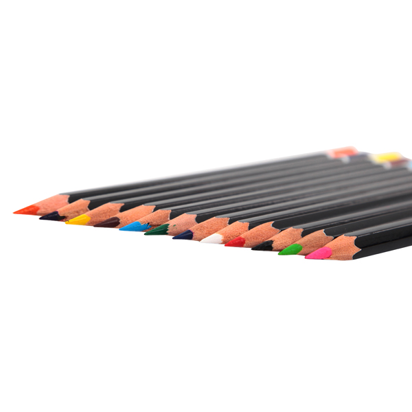 58-Piece Black Portable French Box Easel - 12 Acrylic Tubes, 12 Watercolor Tubes, 12 Color Pencils, 10 Red Handle Larger Brushes, 6 Blue Handle Standard Brushes, 2 9'' x 12'' Canvas Panels, 9'' x 12''