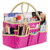 Jjring Craft and Art Tote - 600D Rose Red Nylon Fabric Art Sewing Organizer Bag with Pockets - for Craft, Scrapbooking, Medical, and Office Supplies Storage