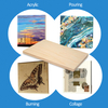 Unfinished Birch Wood Canvas Panels Kit, Falling in Art 4 Pack of 11x14'' Studio 3/4'' Deep Cradle Boards for Pouring Art, Crafts, Painting and More